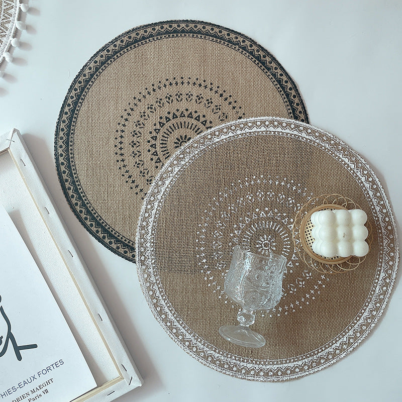 Wholesale Cotton Linen Woven Coaster Placemat
